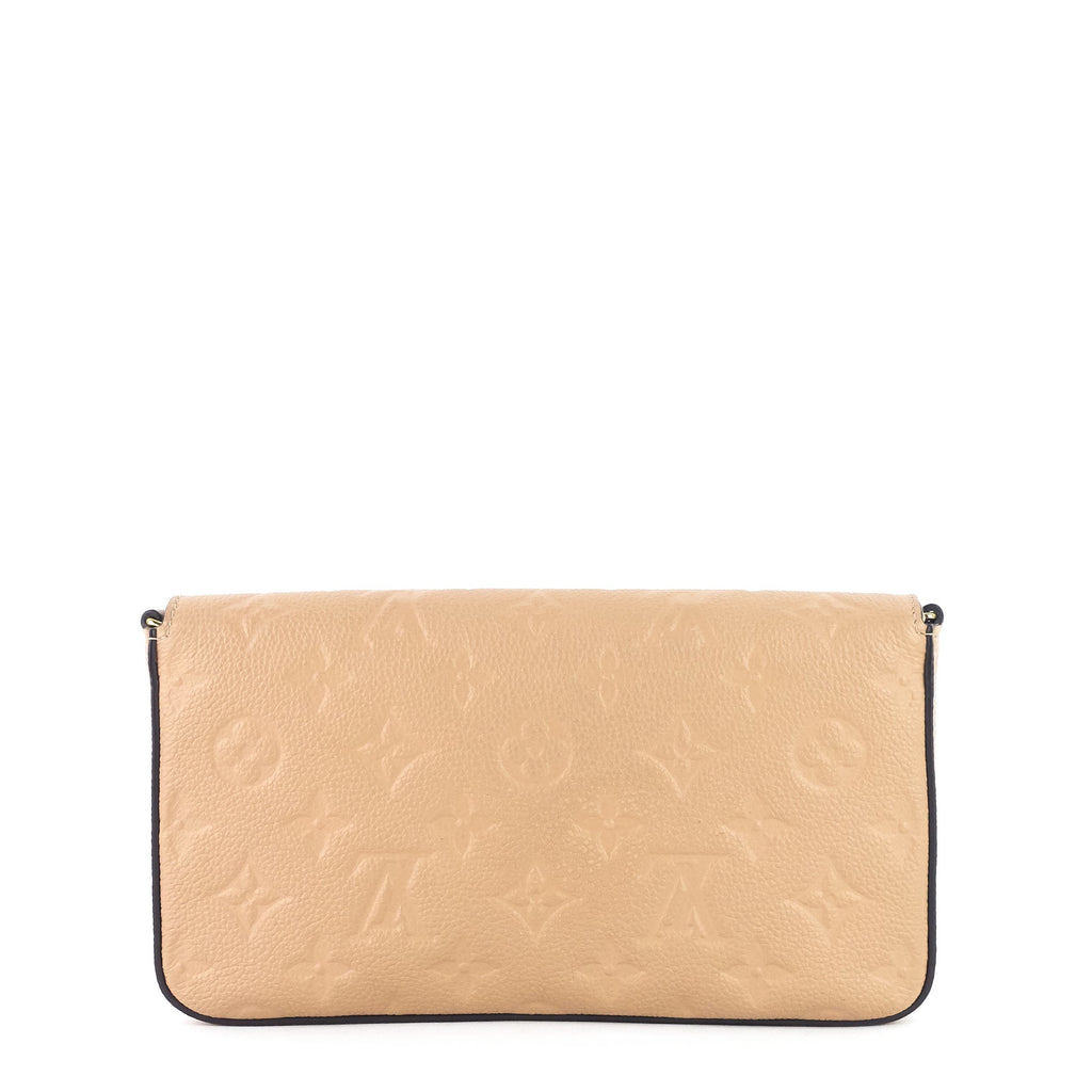 Louis Vuitto Pochette FÃ©licie Monogram Empreinte Leather Chain Wallet Bag