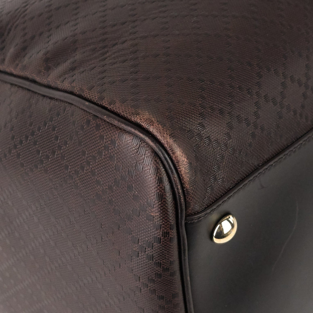 Gucci Bright Diamante Leather Carry-On Duffle Bag