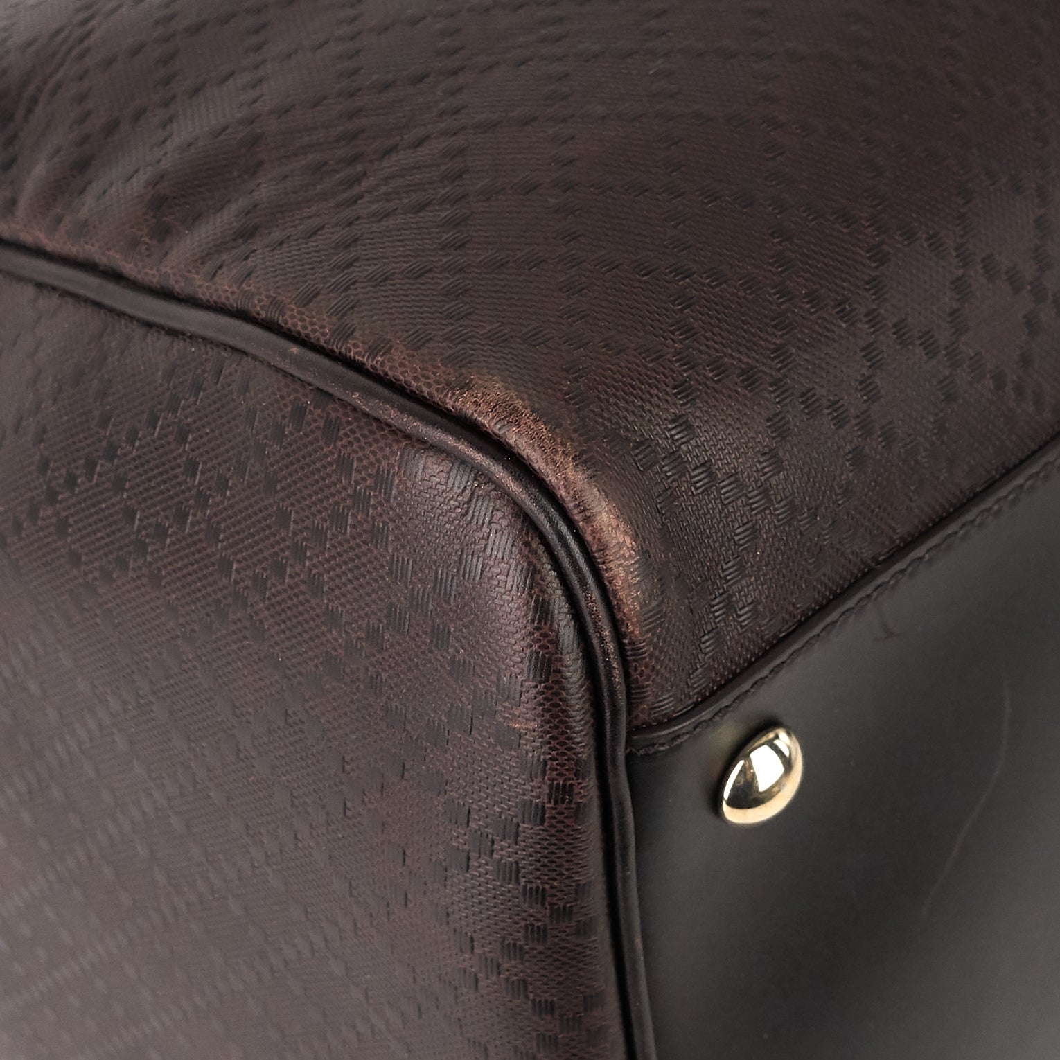 Gucci Bright Diamante Leather Carry-On Duffle Bag