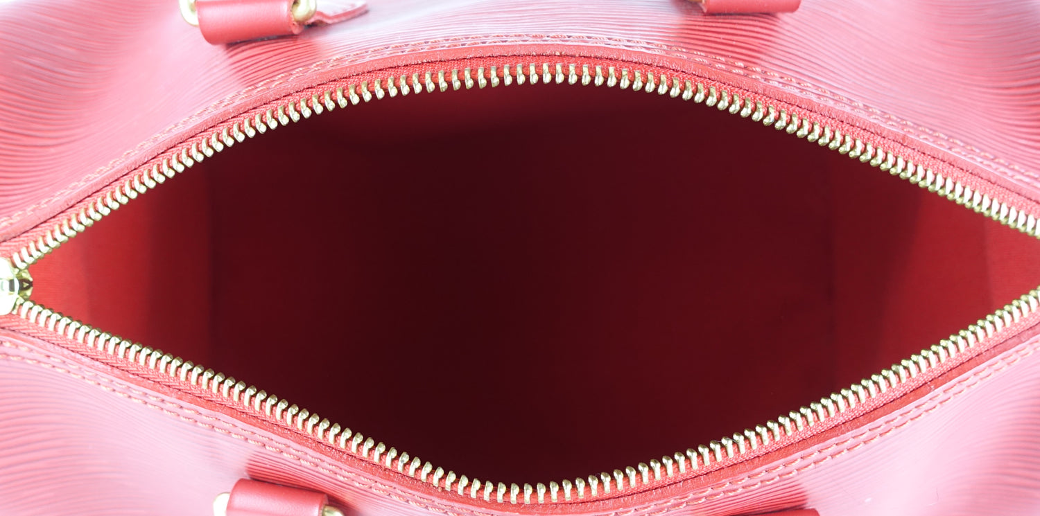 Louis Vuitto Speedy 25 Red Epi Leather Bag