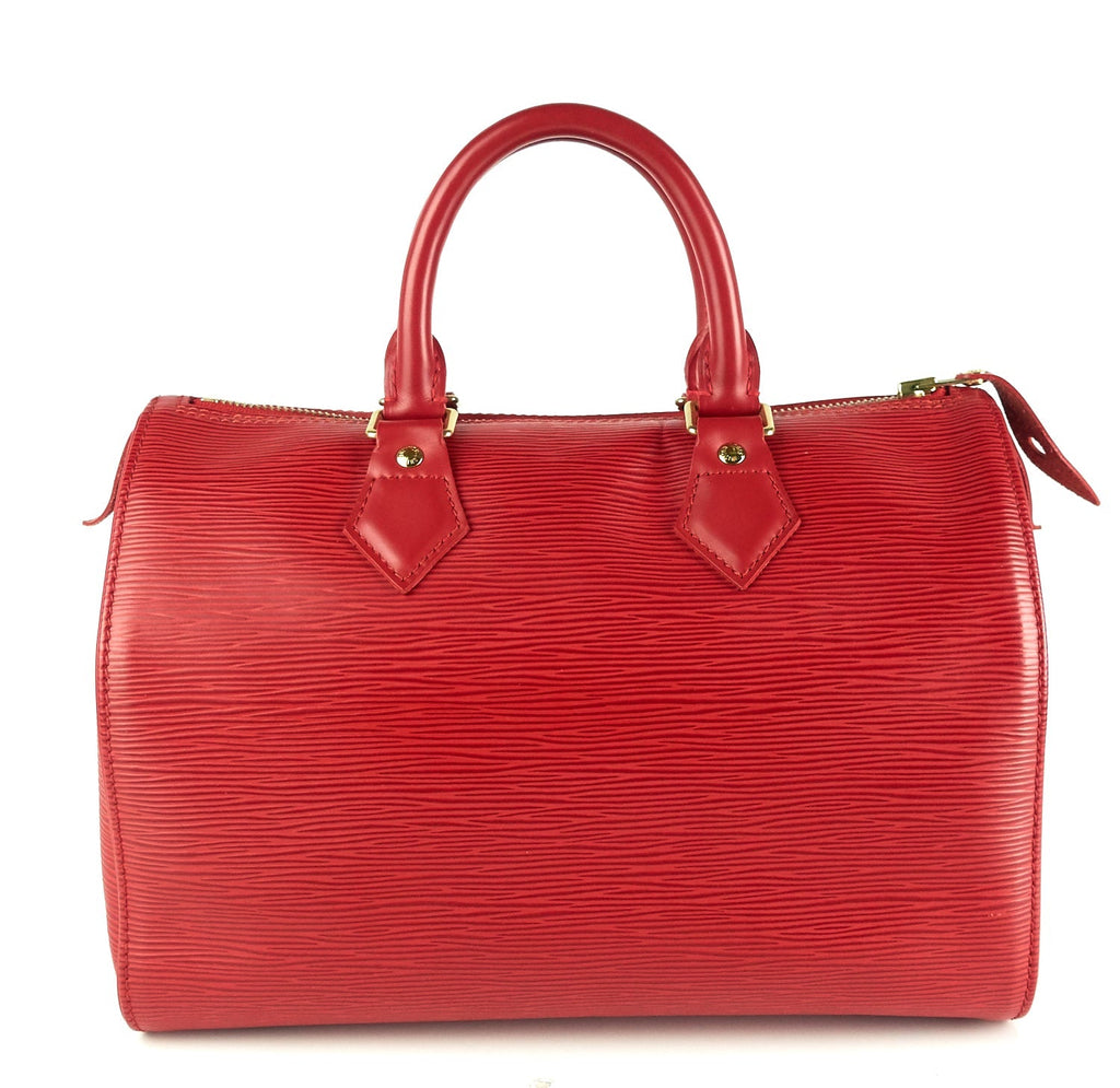 Louis Vuitto Speedy 25 Red Epi Leather Bag