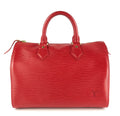 Louis Vuitto Speedy 25 Red Epi Leather Bag