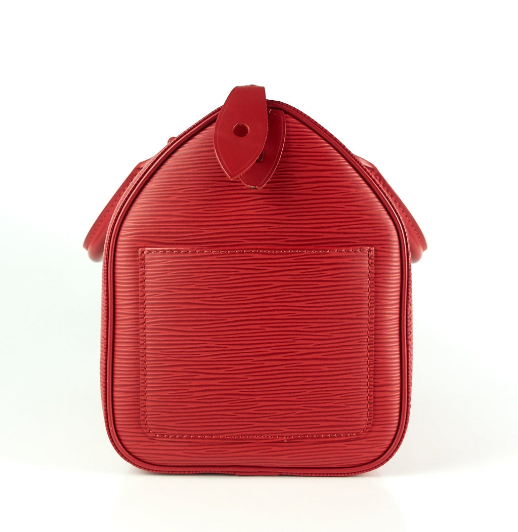 Louis Vuitto Speedy 25 Red Epi Leather Bag