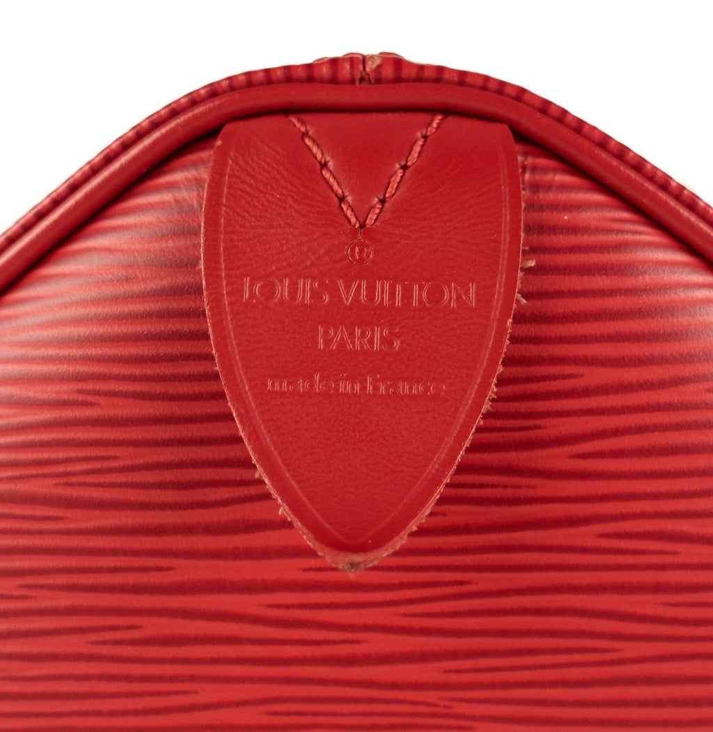 Louis Vuitto Speedy 25 Red Epi Leather Bag