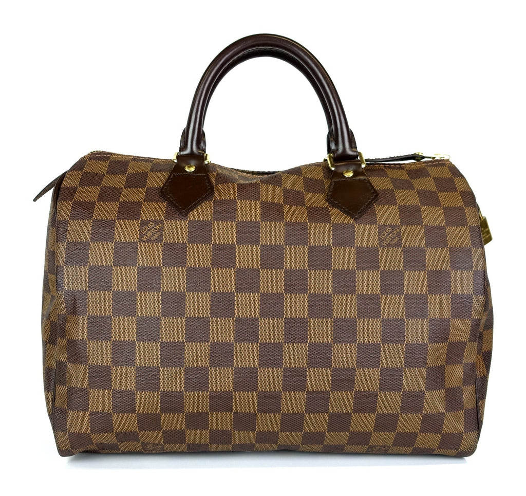 Louis Vuitto Speedy 30 Damier Ebene Canvas Bag