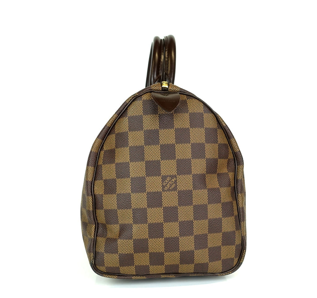 Louis Vuitto Speedy 30 Damier Ebene Canvas Bag