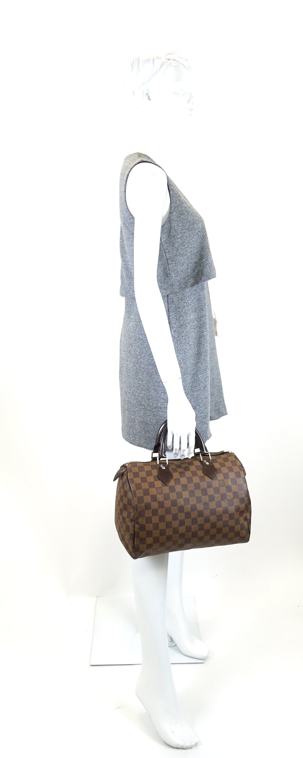 Louis Vuitto Speedy 30 Damier Ebene Canvas Bag