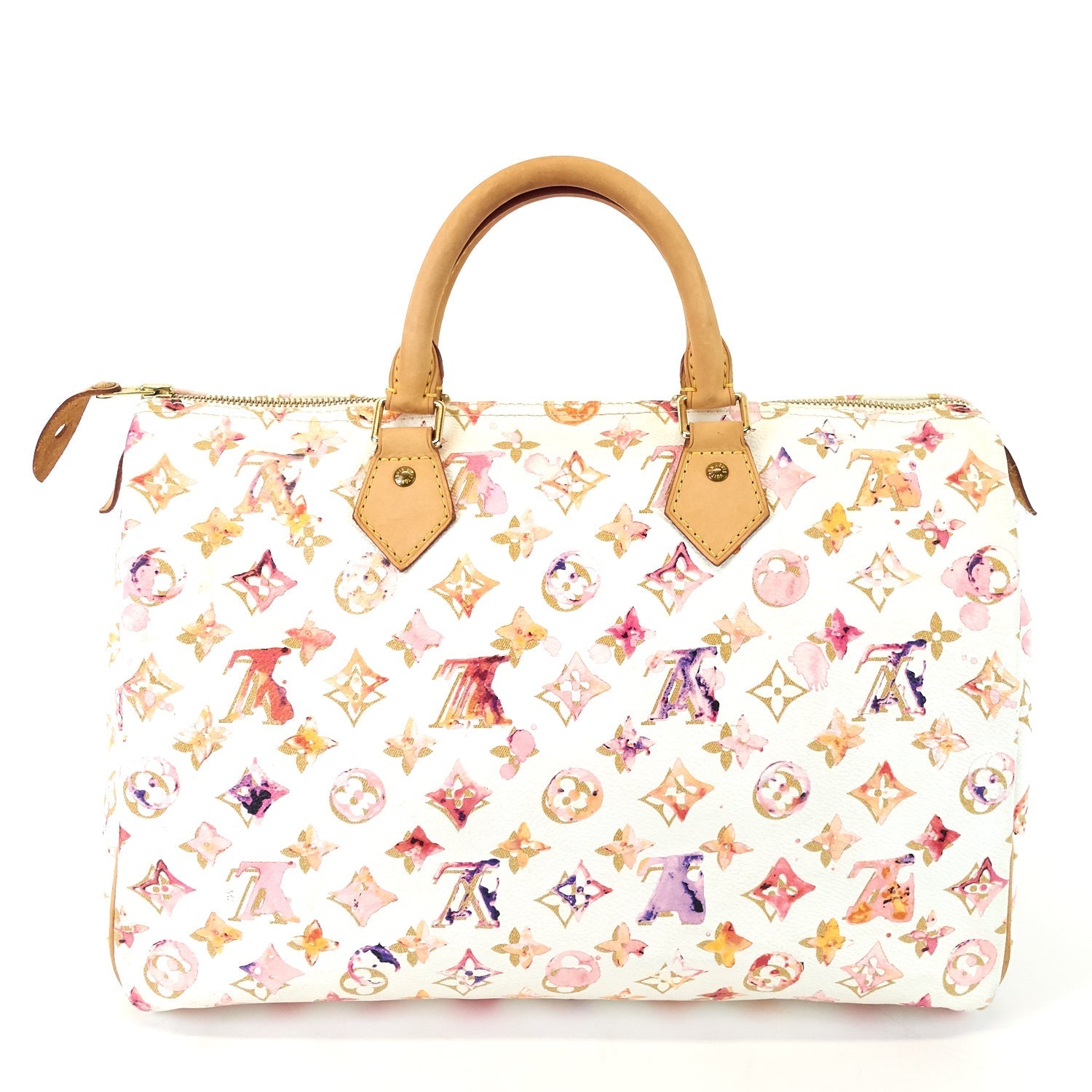 Louis Vuitto Speedy 35 Aquarelle Monogram Canvas Bag