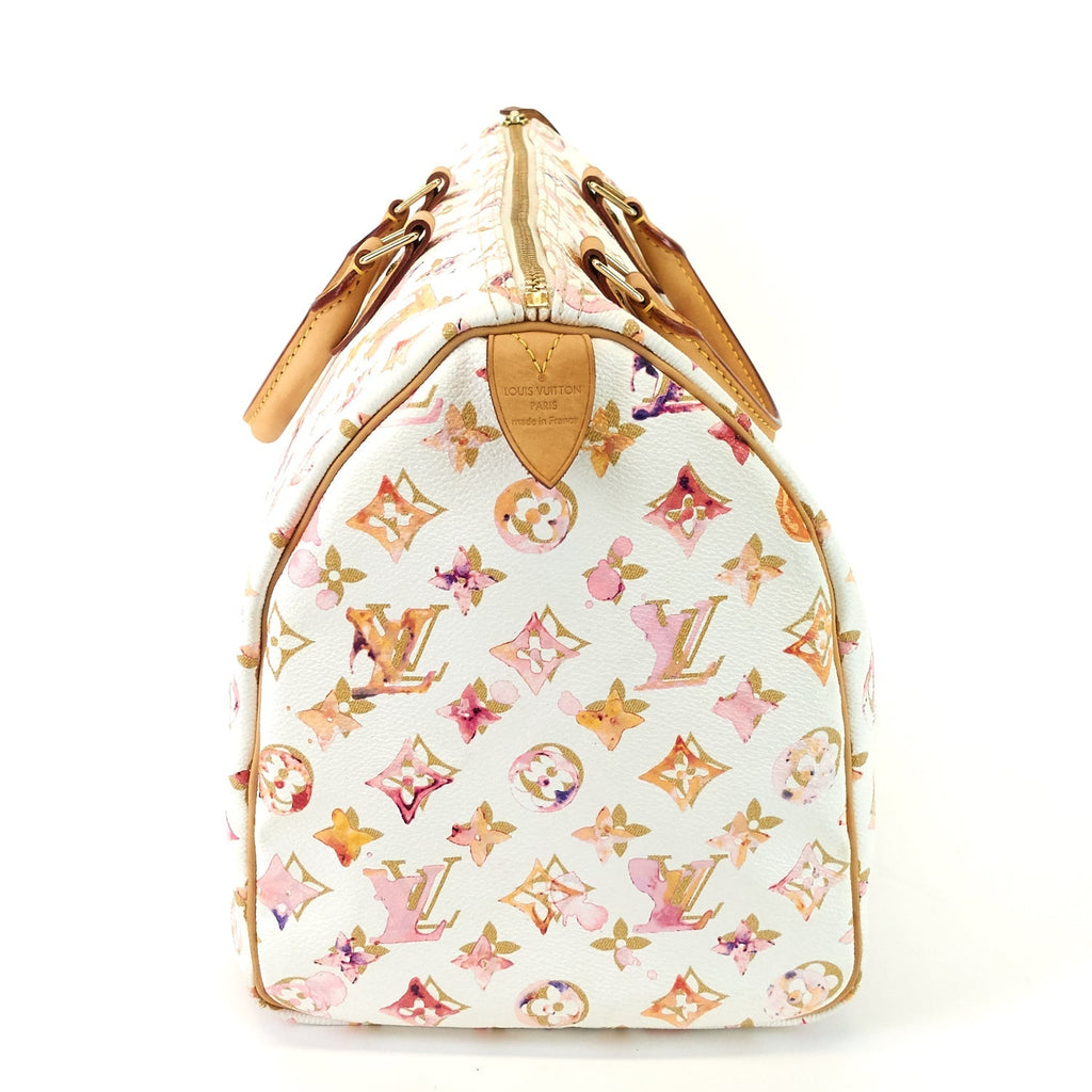 Louis Vuitto Speedy 35 Aquarelle Monogram Canvas Bag