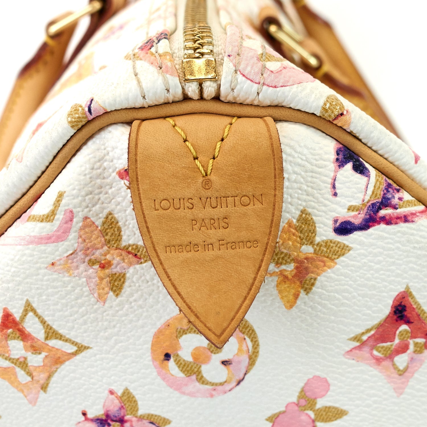 Louis Vuitto Speedy 35 Aquarelle Monogram Canvas Bag