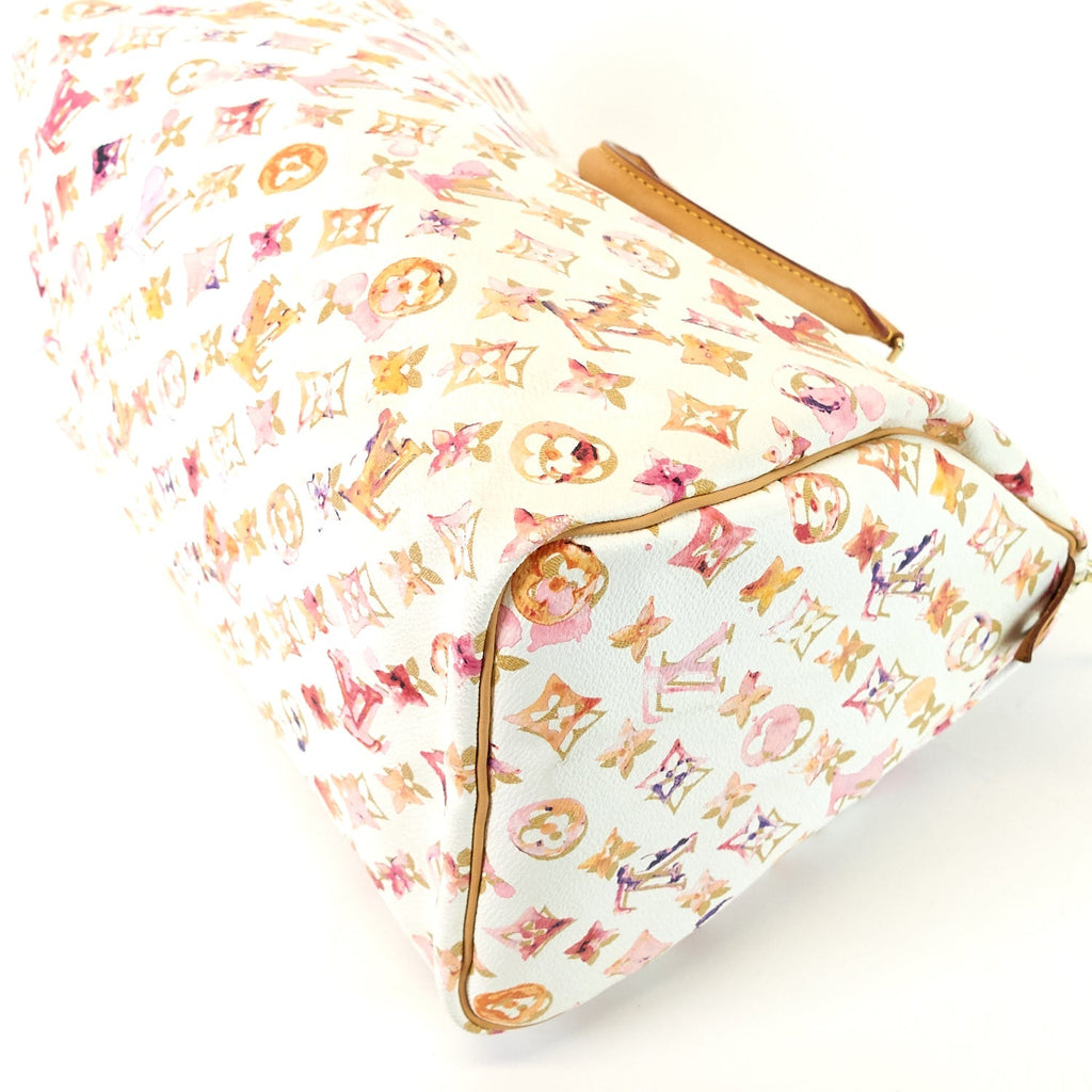 Louis Vuitto Speedy 35 Aquarelle Monogram Canvas Bag