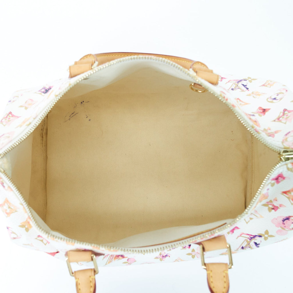 Louis Vuitto Speedy 35 Aquarelle Monogram Canvas Bag