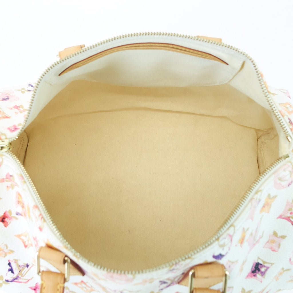 Louis Vuitto Speedy 35 Aquarelle Monogram Canvas Bag