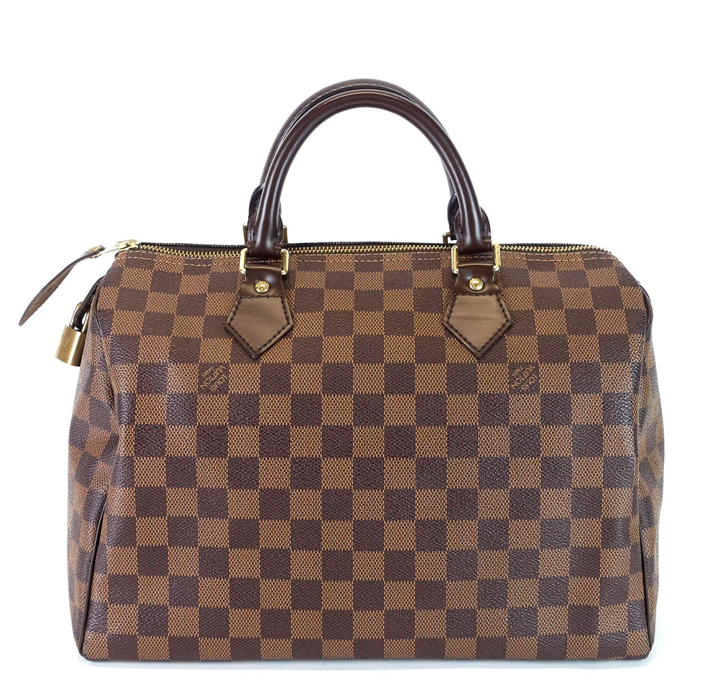 Louis Vuitto Speedy 30 Damier Ebene Canvas Bag