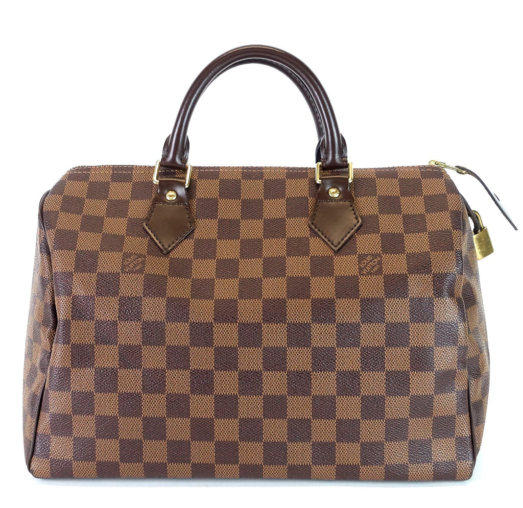 Louis Vuitto Speedy 30 Damier Ebene Canvas Bag