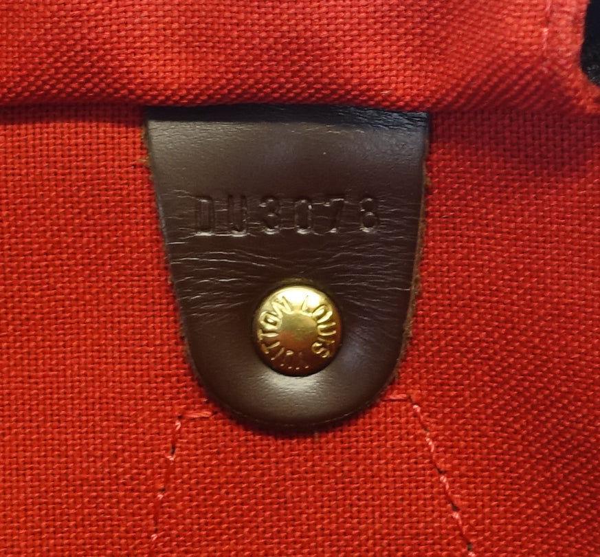 Louis Vuitto Speedy 30 Damier Ebene Canvas Bag