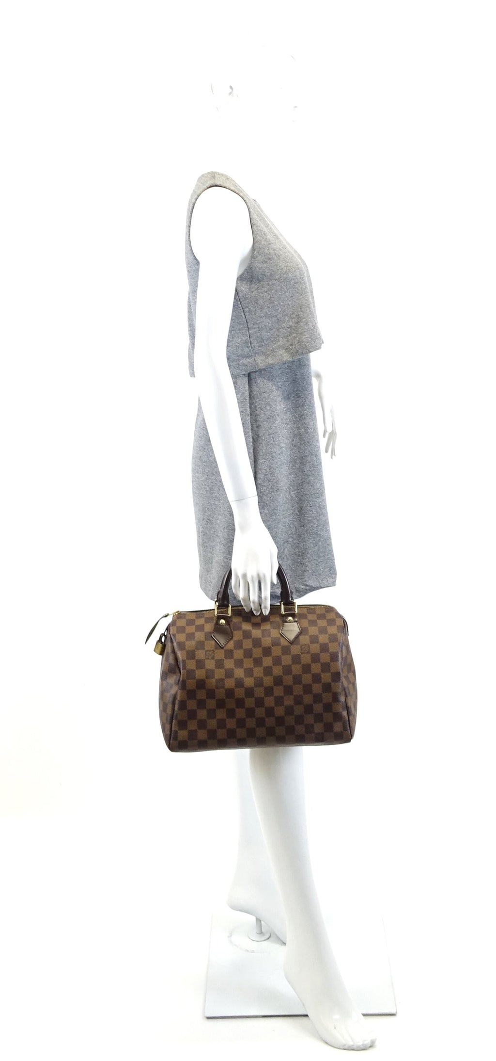 Louis Vuitto Speedy 30 Damier Ebene Canvas Bag