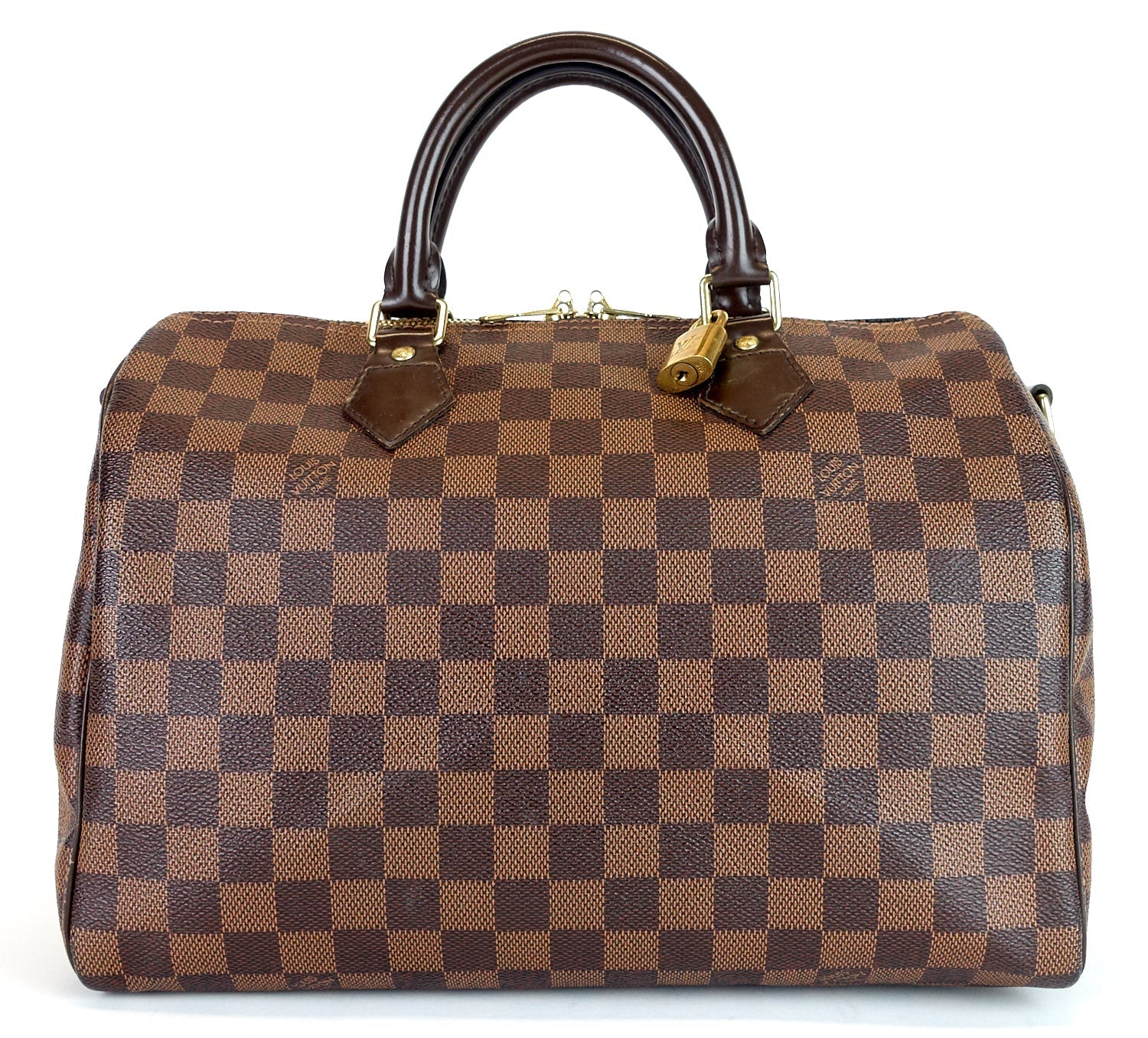 Louis Vuitto Speedy 30 Bandouliere Damier Ebene Canvas Bag