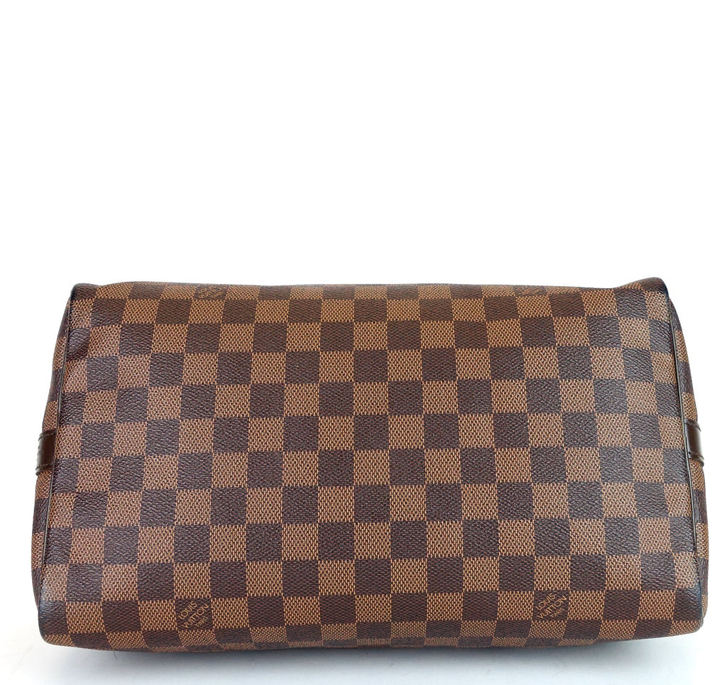 Louis Vuitto Speedy 30 Bandouliere Damier Ebene Canvas Bag