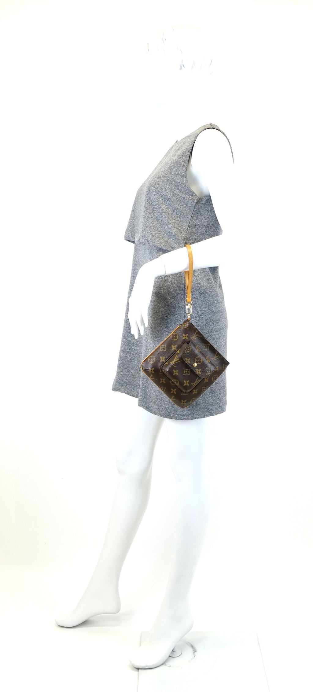 Louis Vuitto Partition Wristlet Monogram Canvas Bag