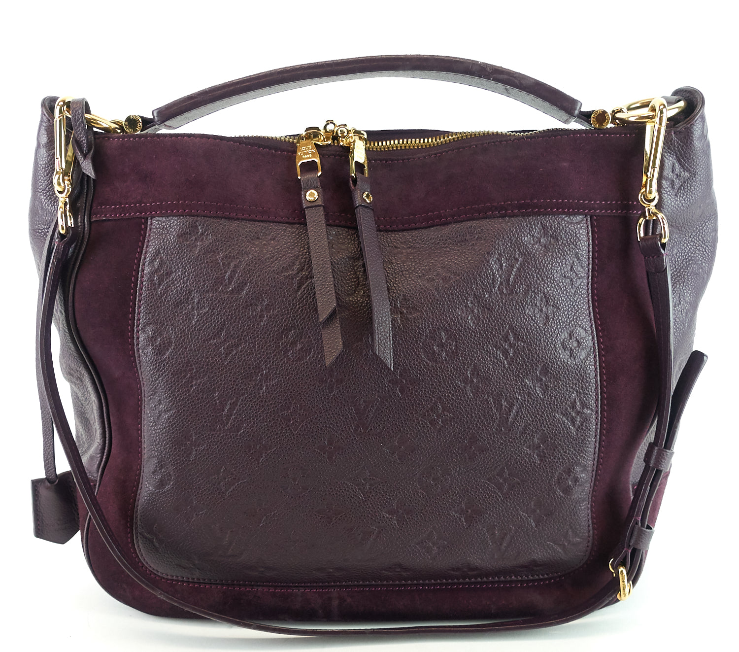 Louis Vuitto Audacieuse MM Monogram Empreinte Leather and Suede Bag