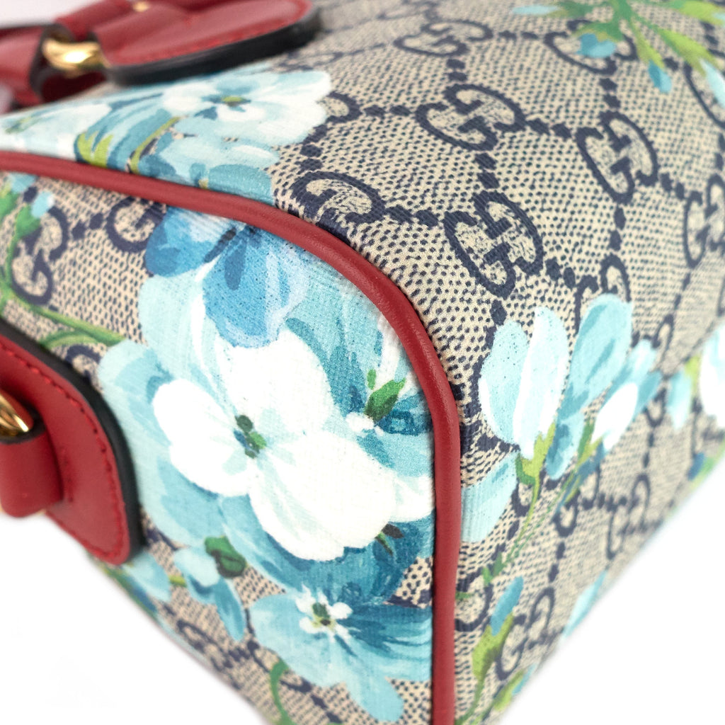 Gucci Convertible Boston Nano GG Blooms Supreme Canvas Bag