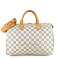 Louis Vuitto Speedy 30 Bandouliere Damier Azur Canvas Bag