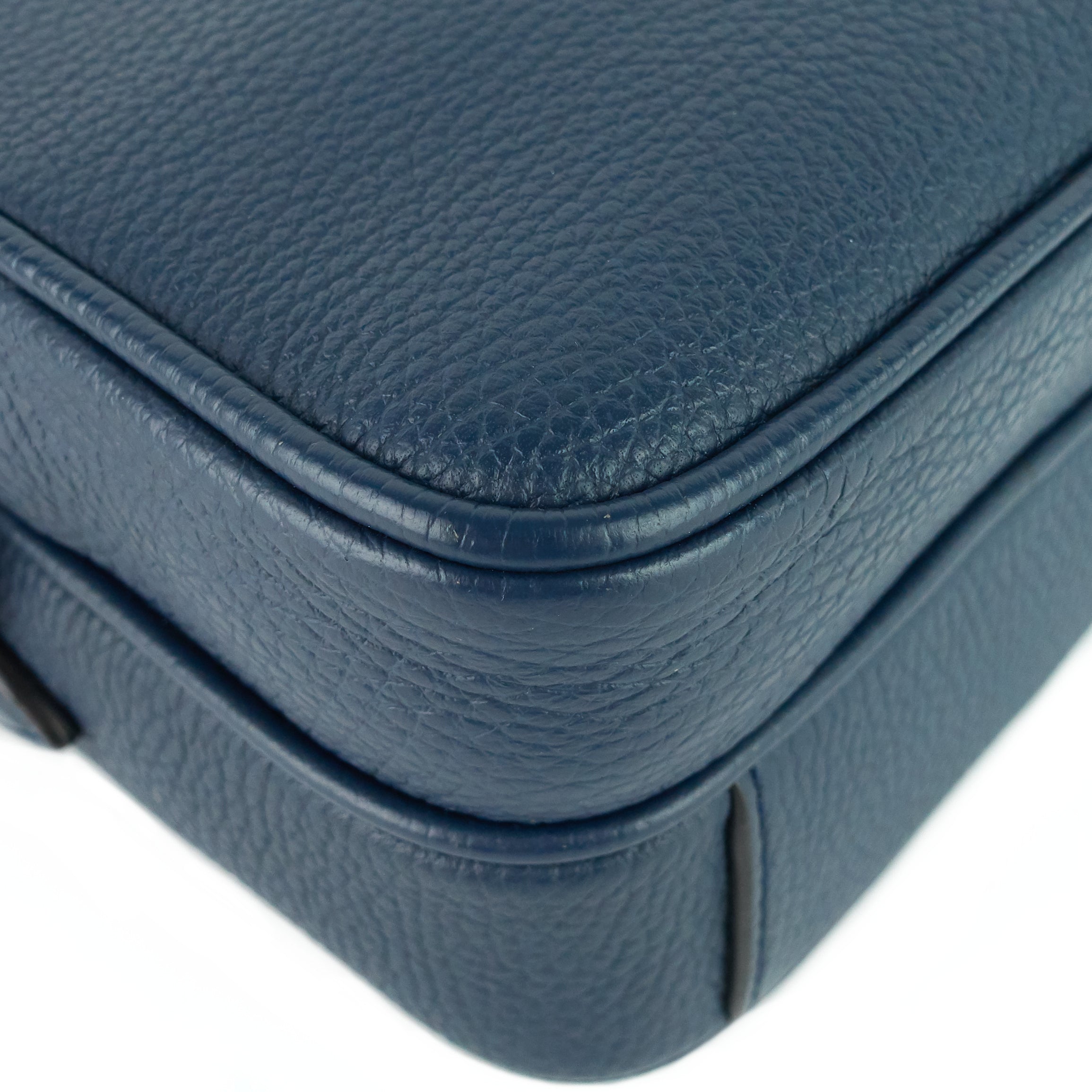 Louis Vuitto Amazone Blue Taurillon Leather Crossbody Bag