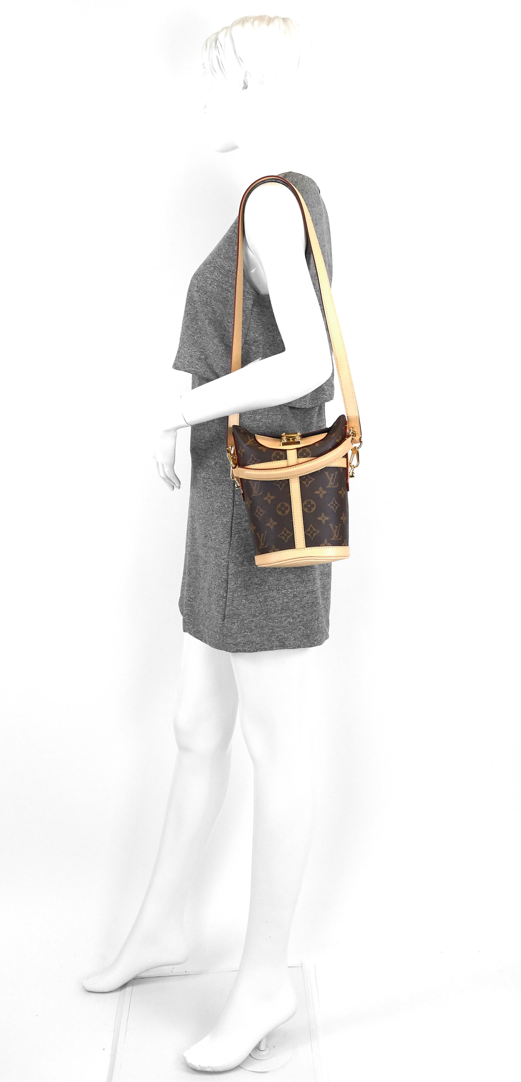 Louis Vuitto Duffle Monogram Canvas Bucket Bag