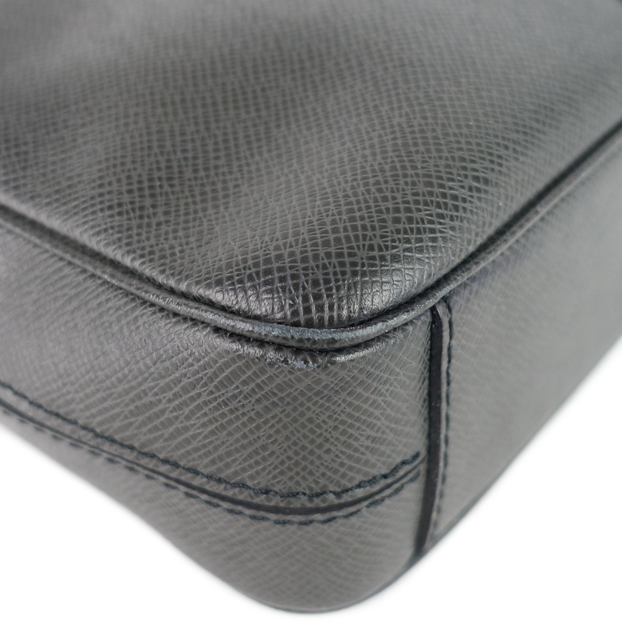 Louis Vuitto Porte-Document Voyage Ardoise Leather Briefcase Bag