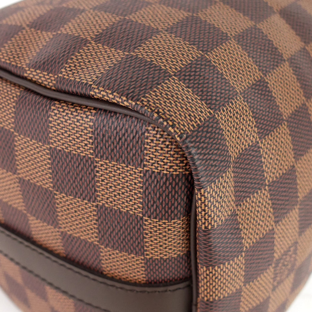 Louis Vuitto Speedy 25 BandouliÃ¨re Damier Ebene Canvas Bag