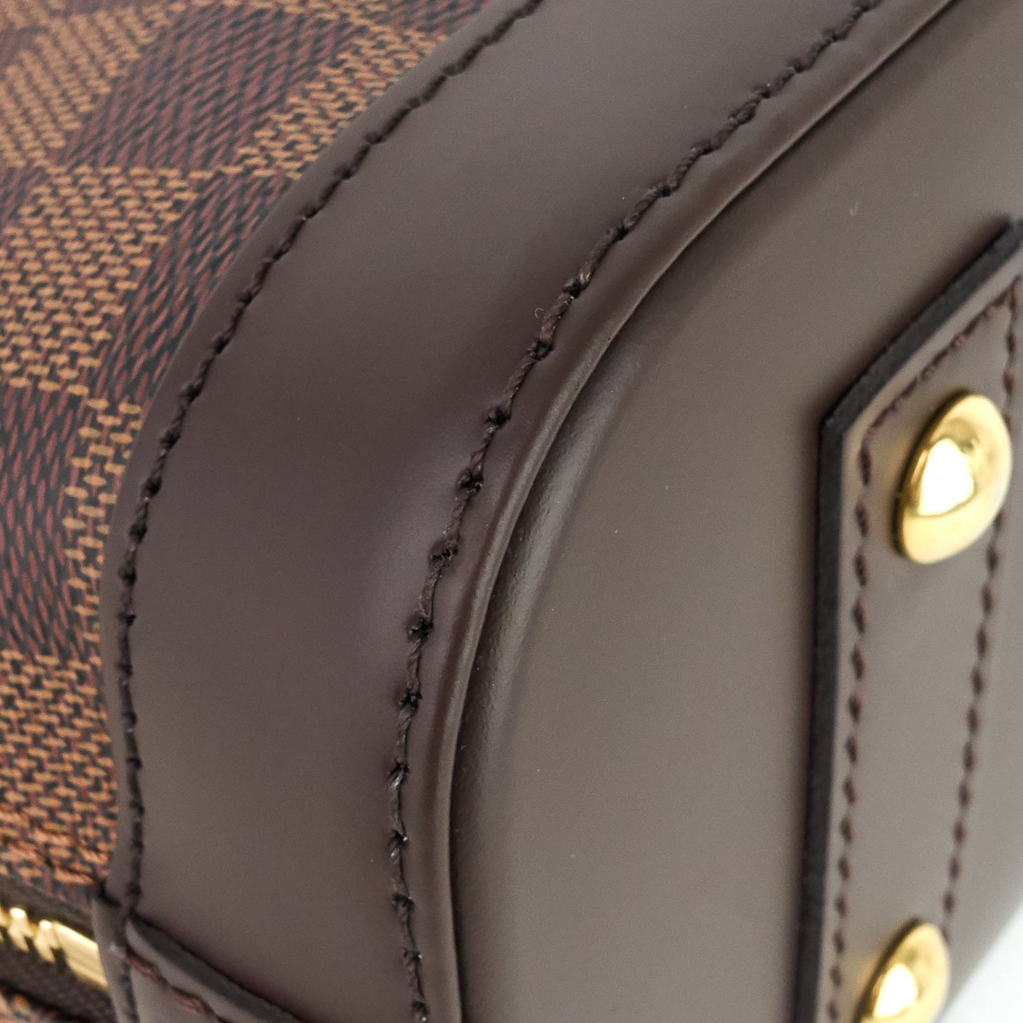 Louis Vuitto Alma BB Damier Ebene Canvas Handbag