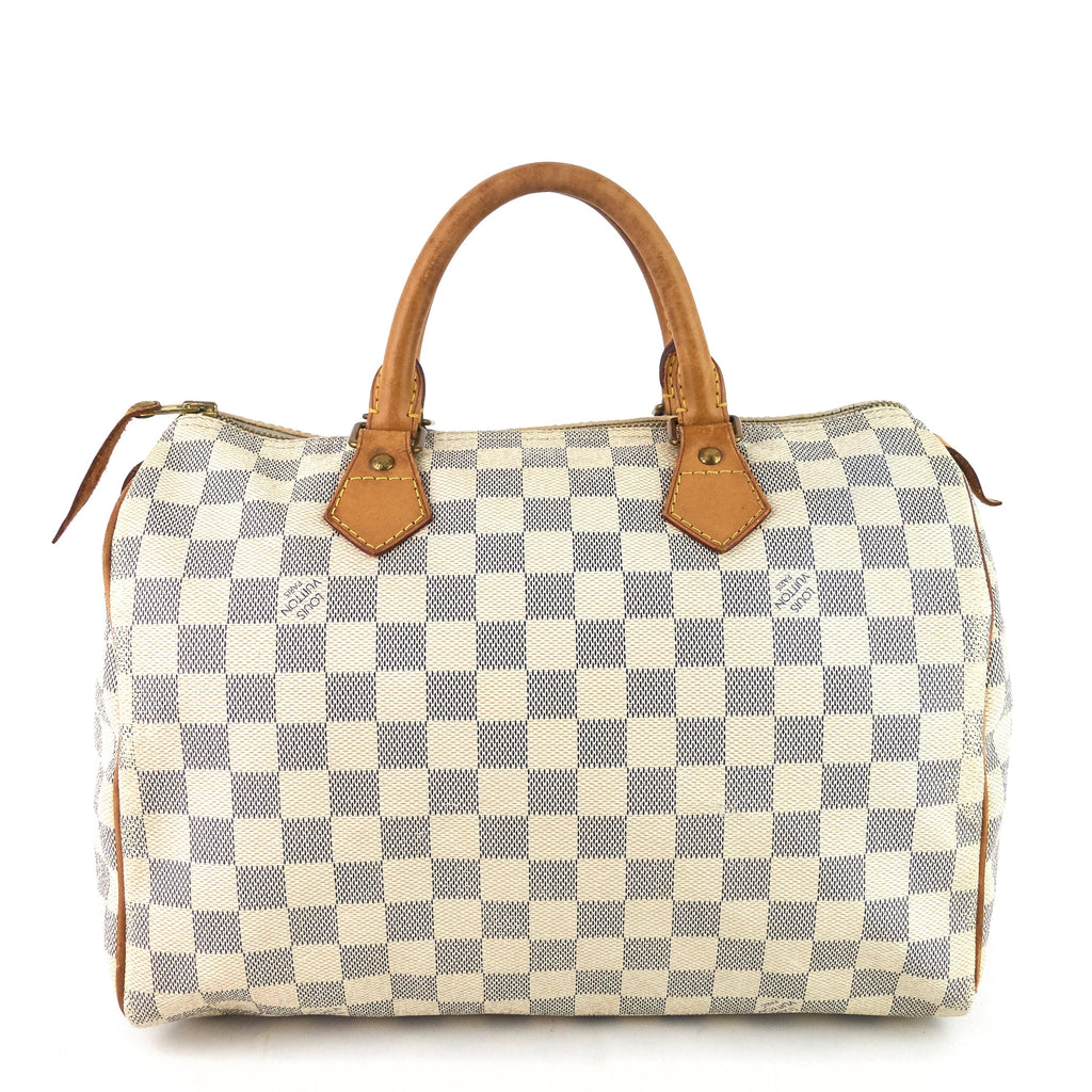 Louis Vuitto Speedy 30 Damier Azur Canvas Bag