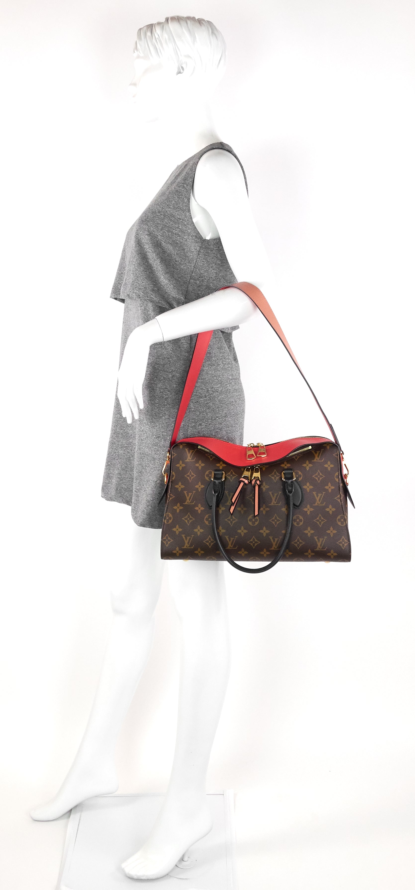 Louis Vuitto Tuileries Monogram Canvas and Tricolour Leather Handbag