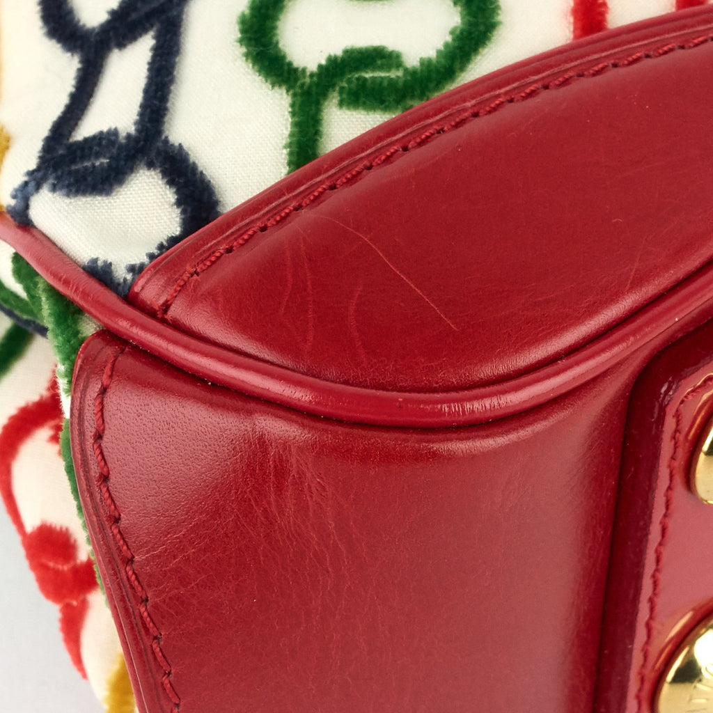 Louis Vuitto Linda Mini Monogram Charms Velvet Chains Bag