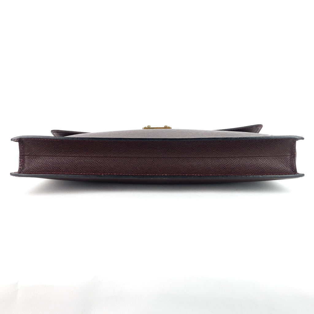 Louis Vuitto Serviette Kourad Taiga Leather Briefcase Bag