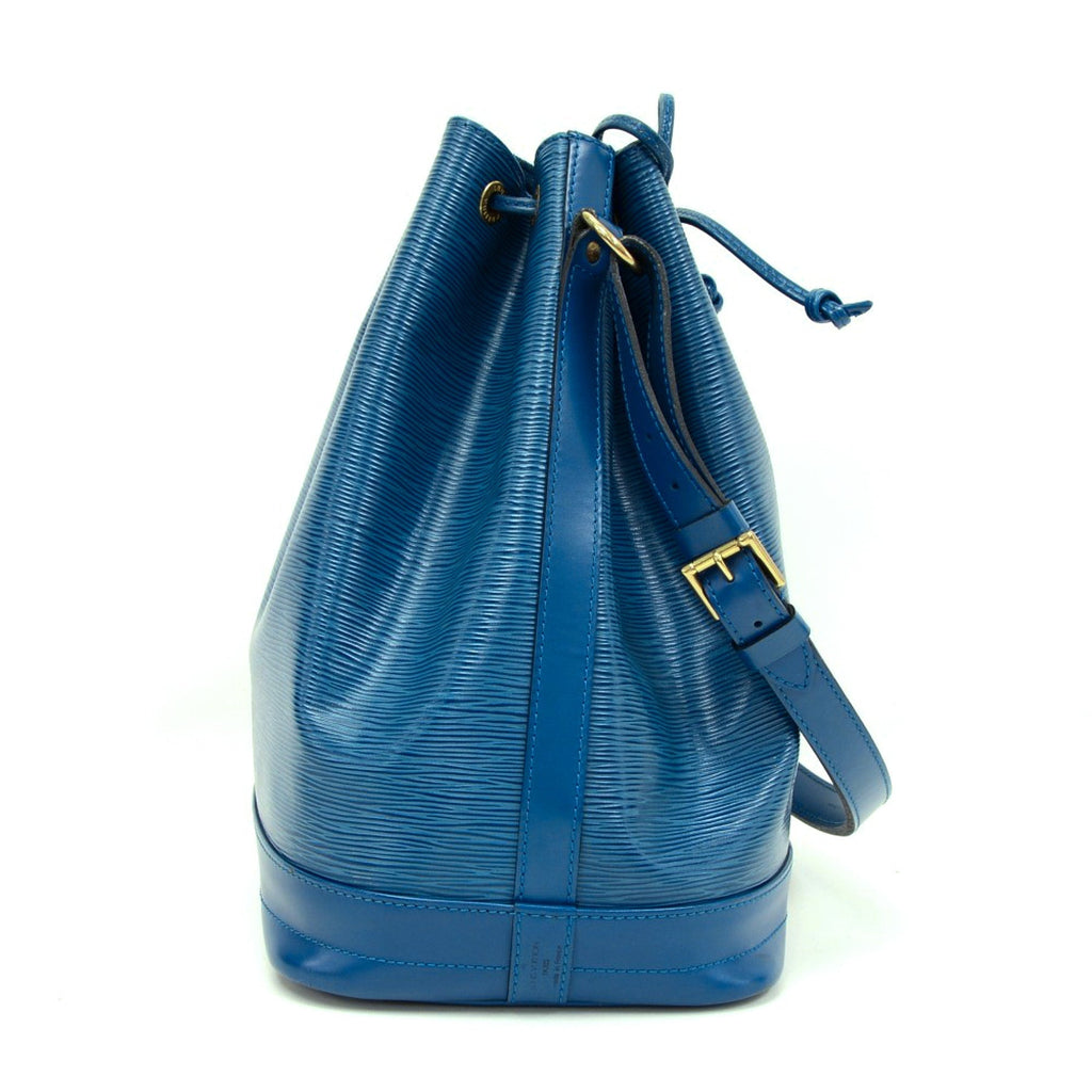 Louis Vuitto Noe Blue Epi Leather Large Shoulder Bag