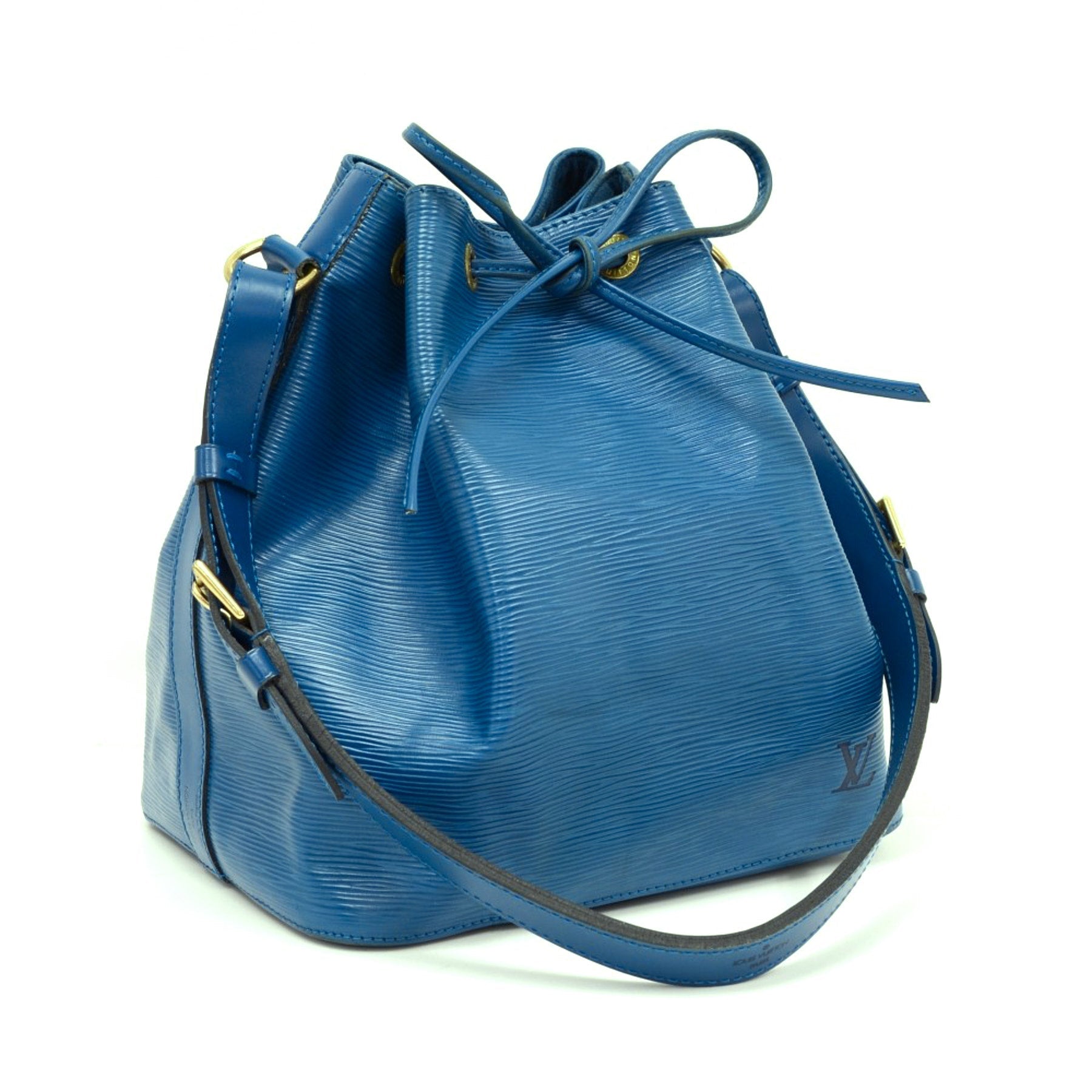 Louis Vuitto Petit Noe Blue Epi Leather Bag