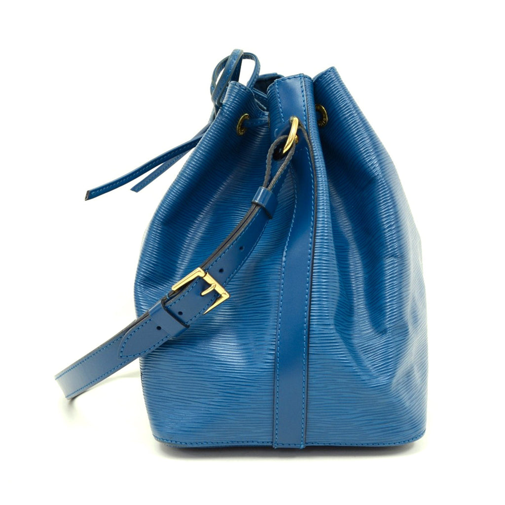 Louis Vuitto Petit Noe Blue Epi Leather Bag
