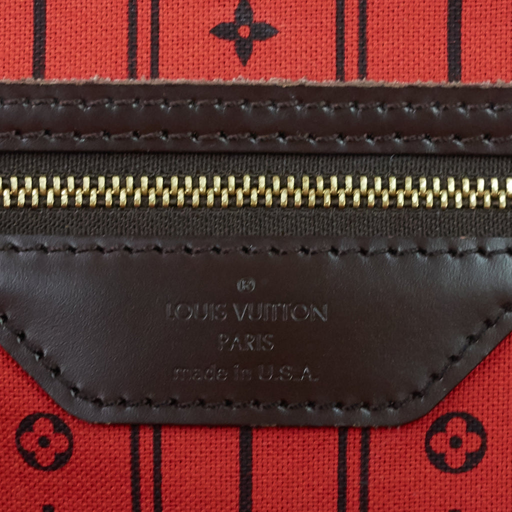 Louis Vuitto Neverfull GM Damier Ebene Canvas Tote Bag