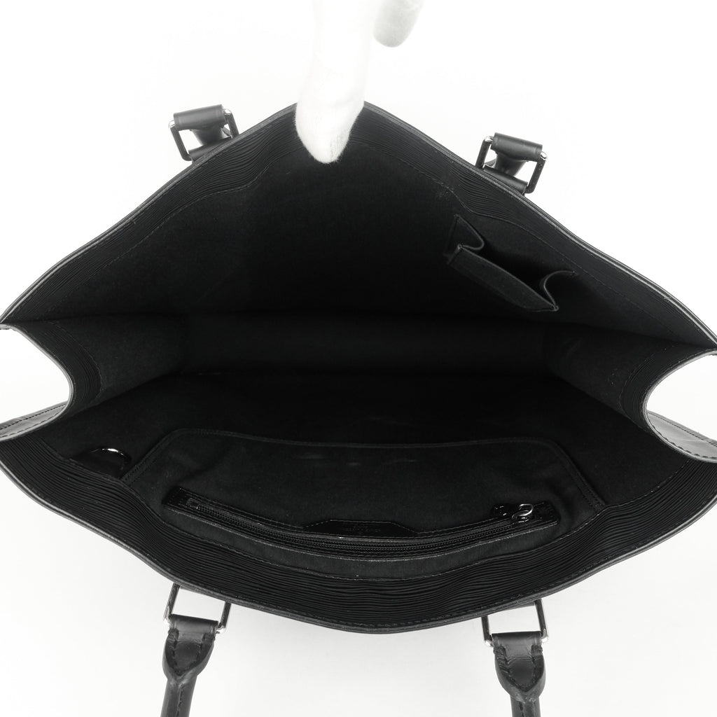 Louis Vuitto Sac Plat GM Black Epi Leather Bag