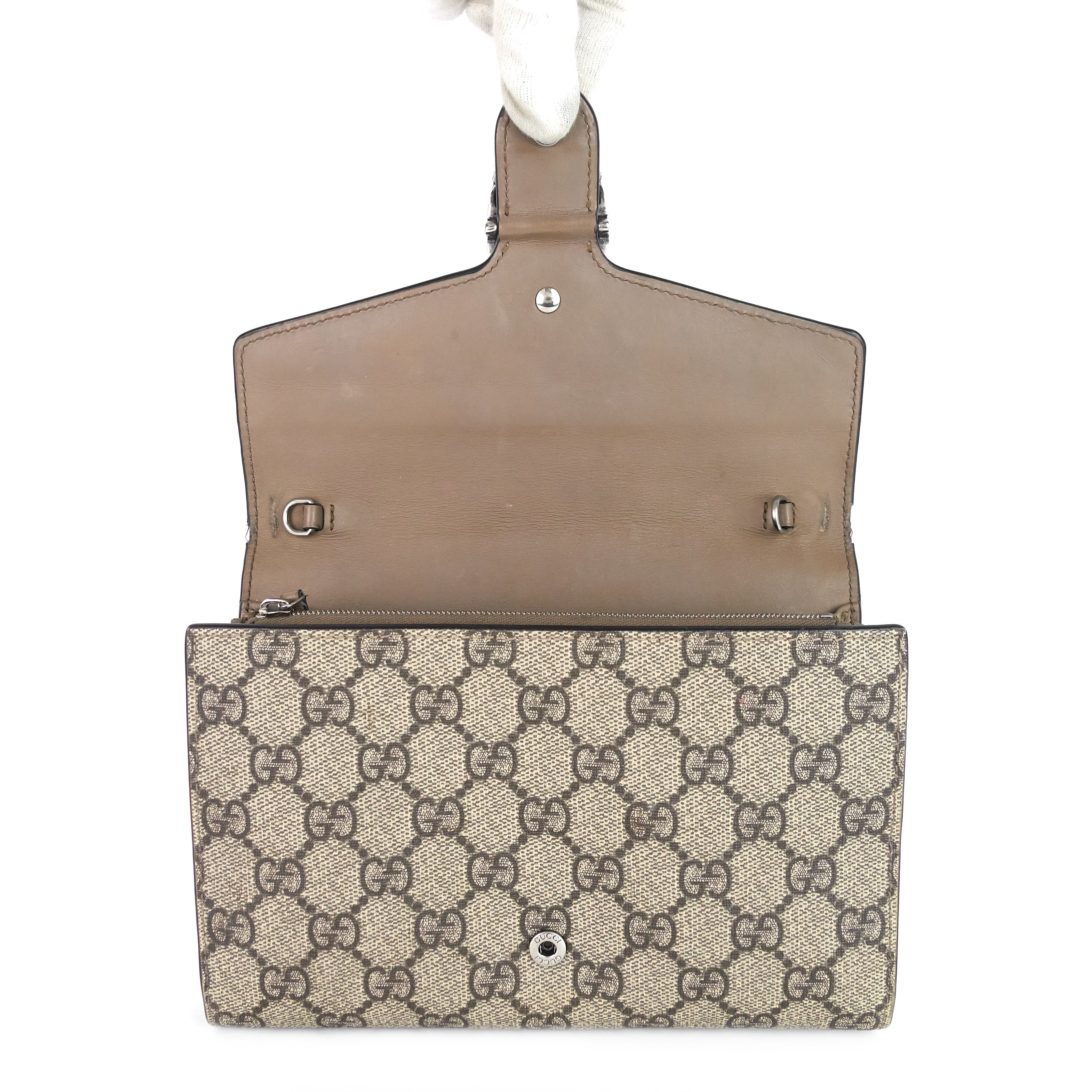 Gucci Dionysus GG Coated Canvas Chain Wallet Bag