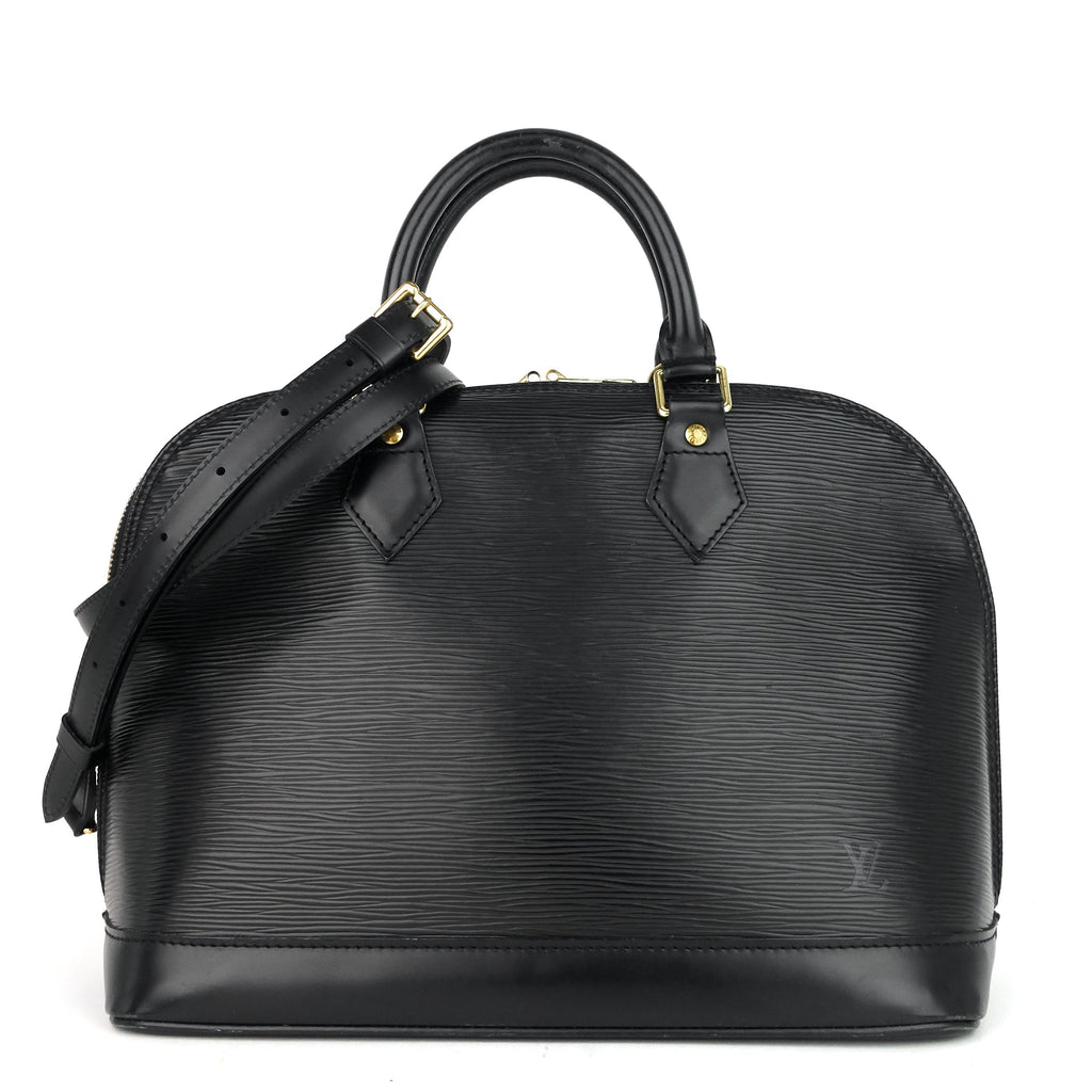 Louis Vuitto Alma Black Epi Leather Bag