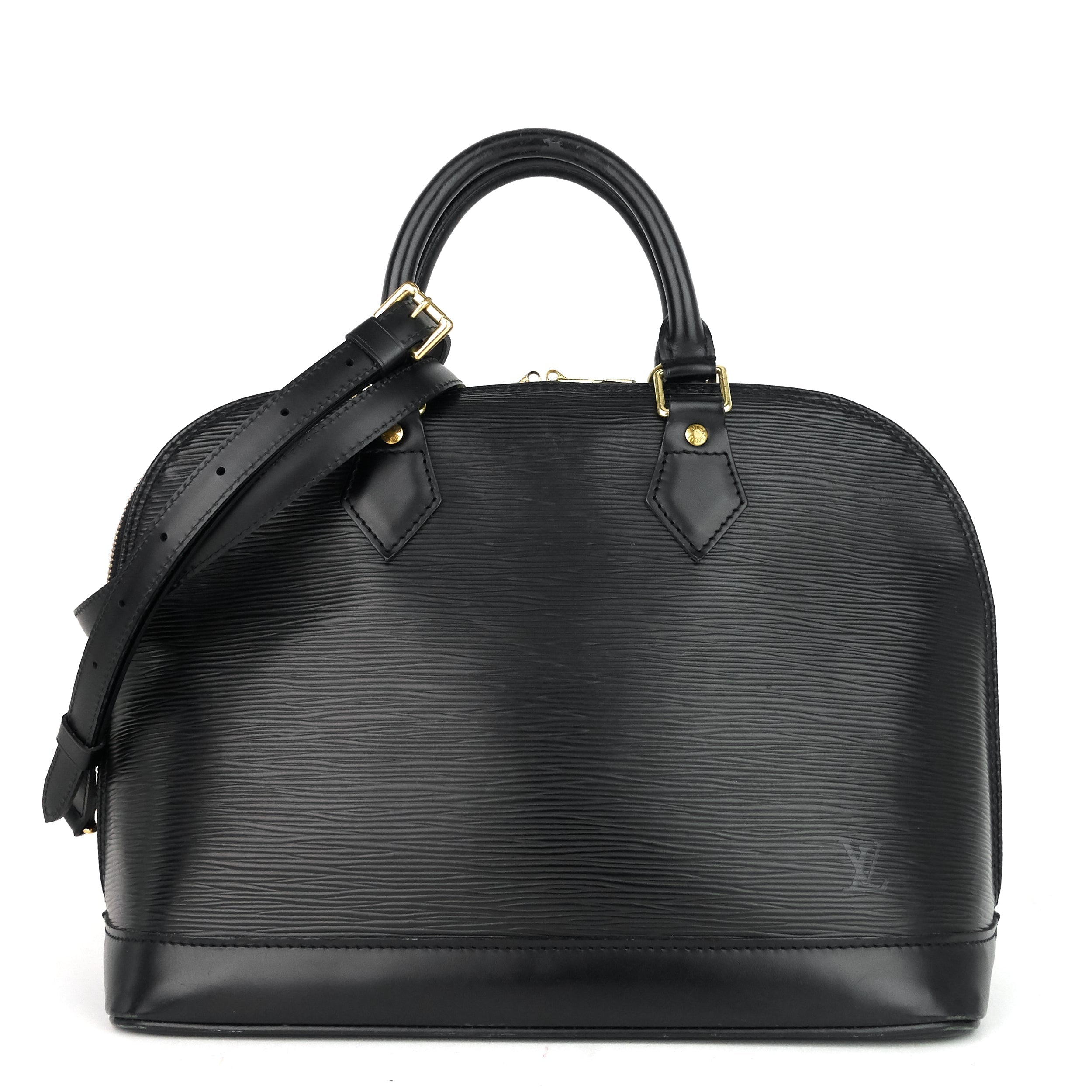 Louis Vuitto Alma Black Epi Leather Bag