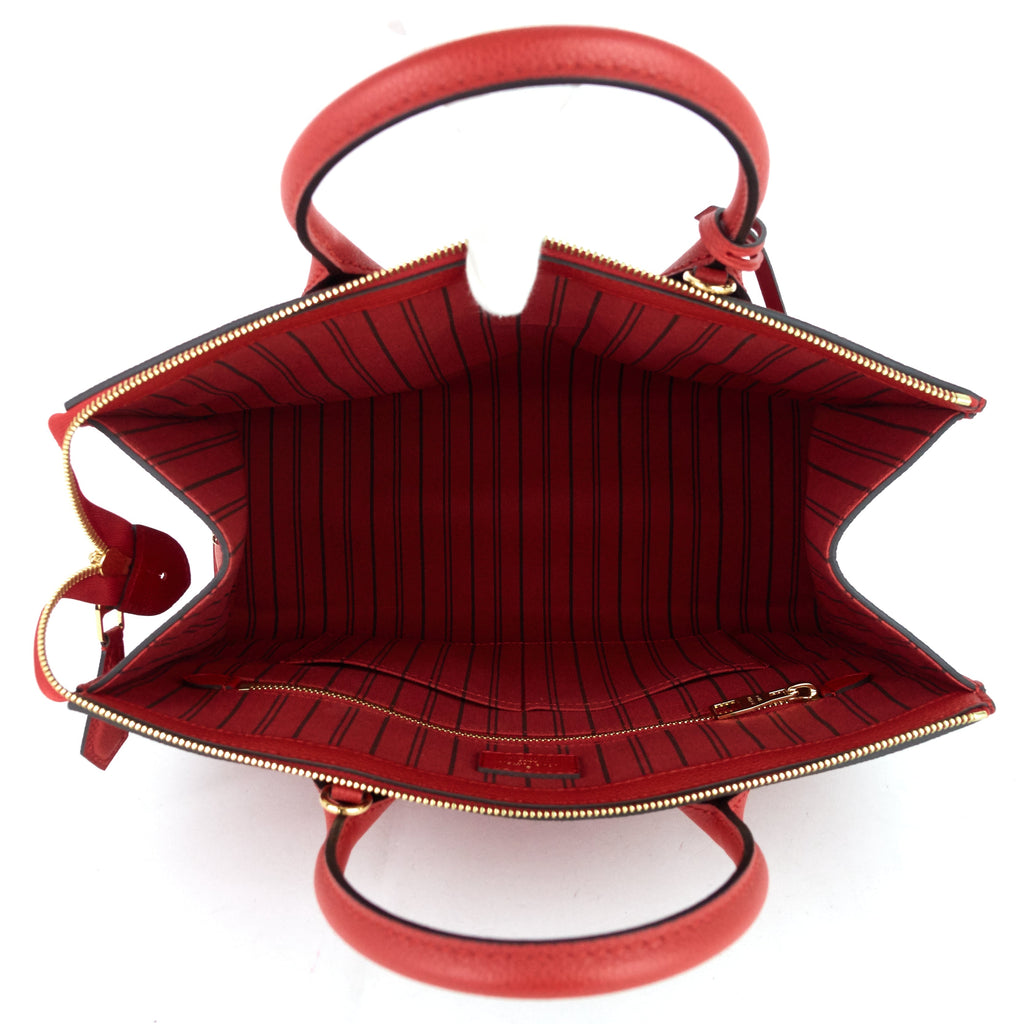 Louis Vuitto Pont-Neuf GM Red Monogram Empreinte Leather Bag