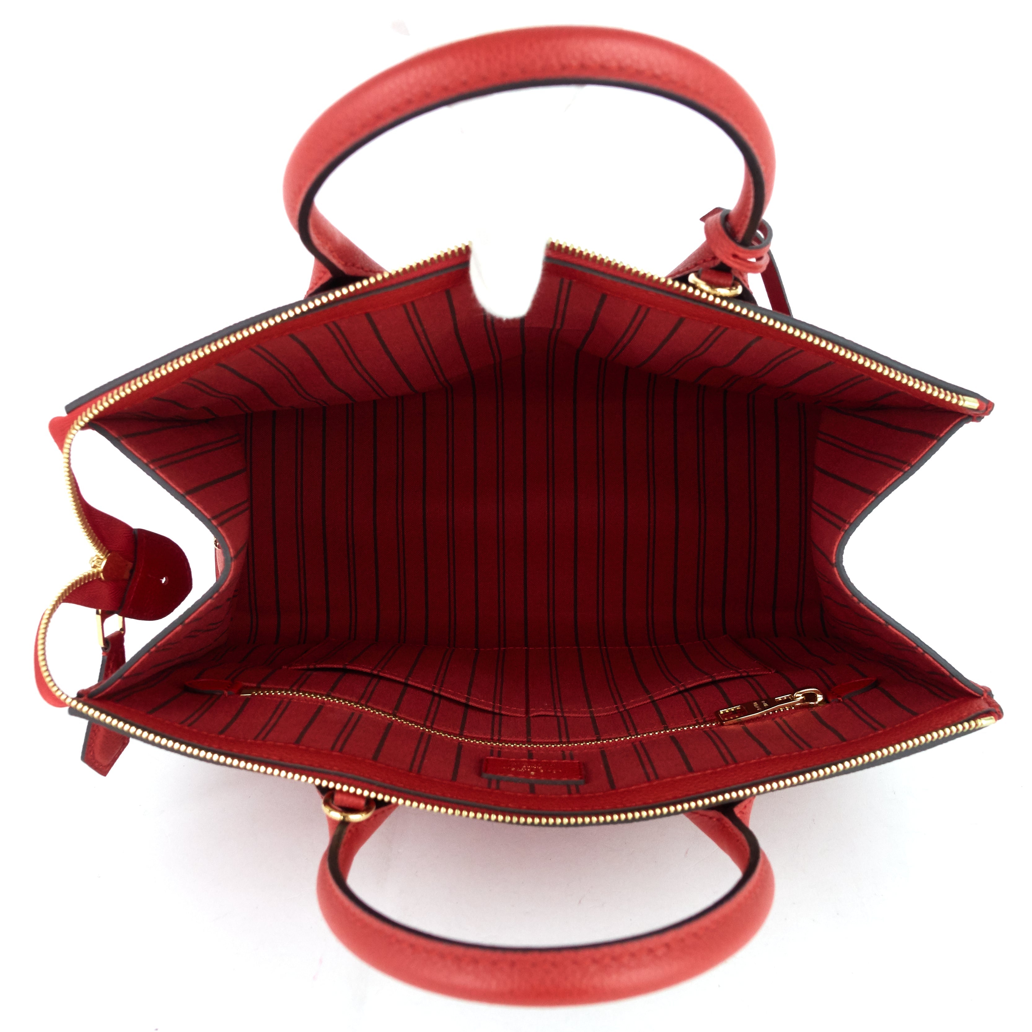 Louis Vuitto Pont-Neuf GM Red Monogram Empreinte Leather Bag