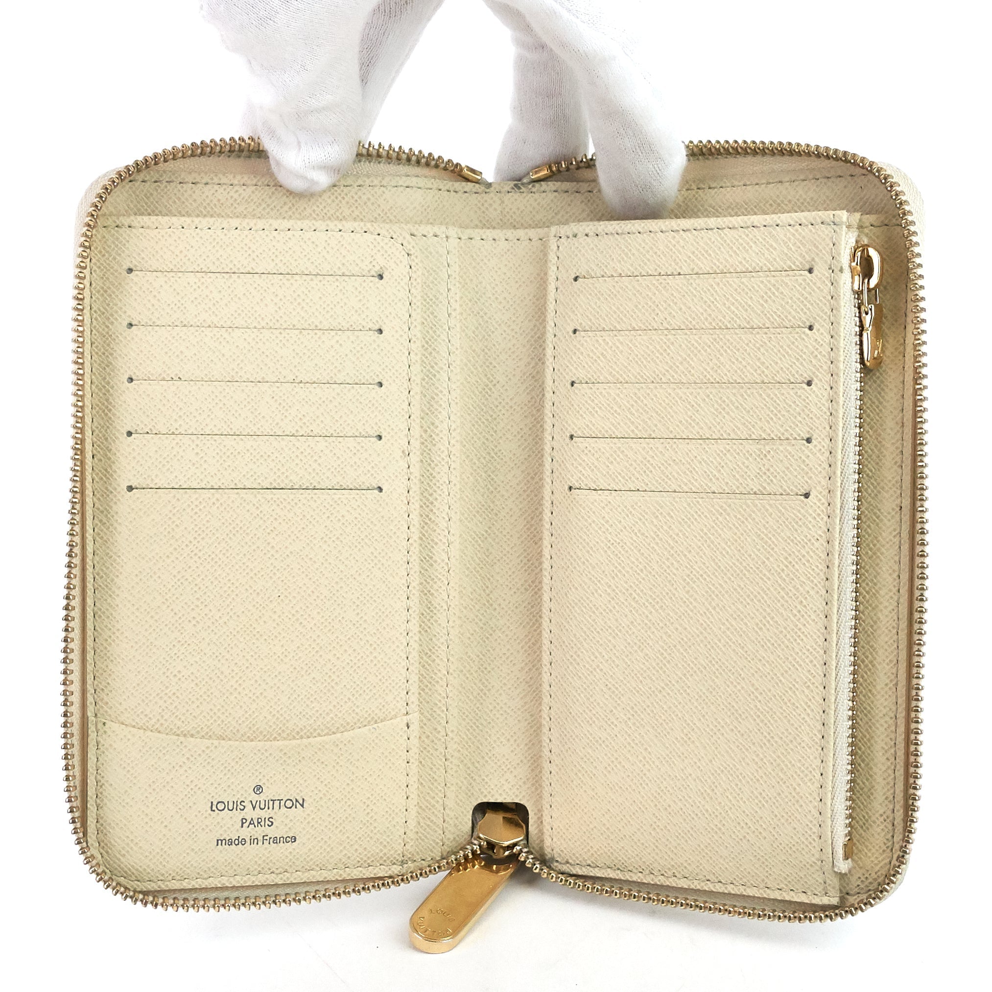 Louis Vuitto Zippy Compact Damier Azur Canvas Wallet