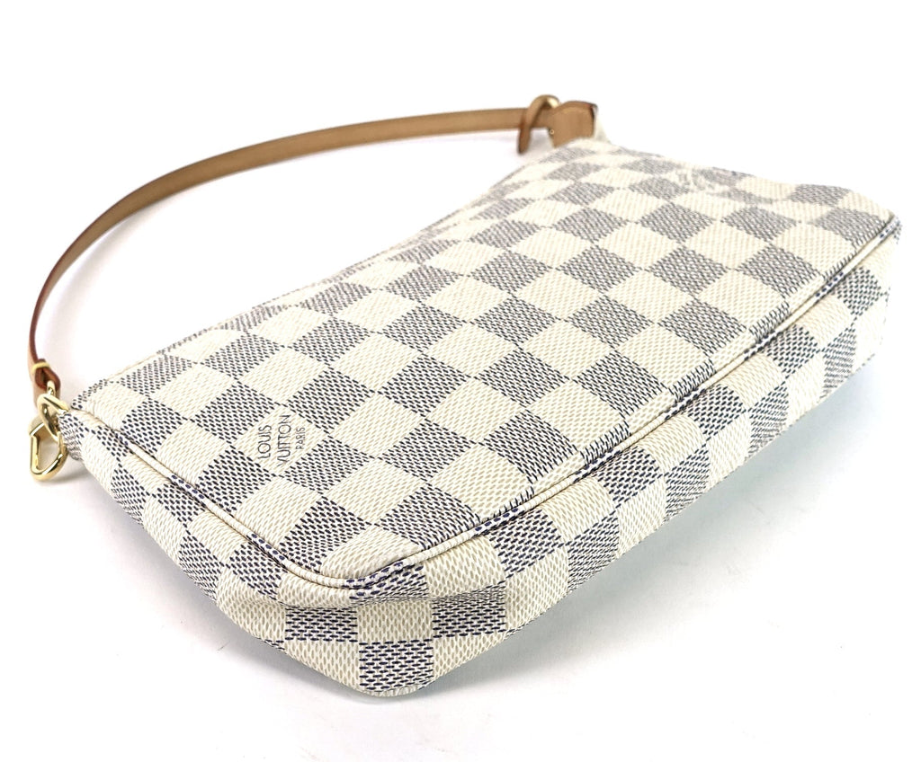 Louis Vuitto Pochette Accessoires Damier Azur Canvas Bag