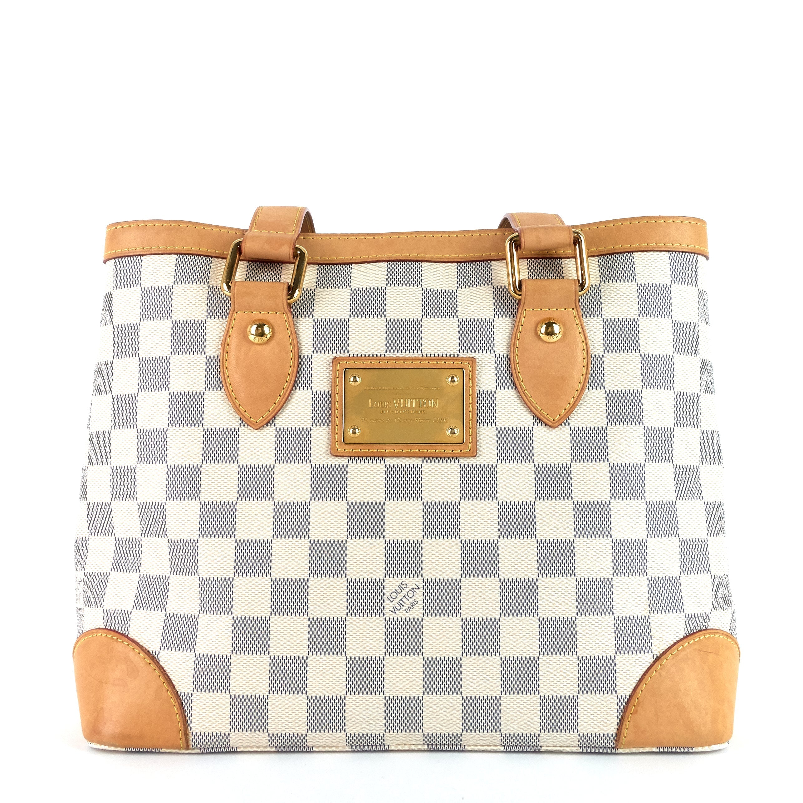 Louis Vuitto Hampstead Damier Azur Canvas Bag