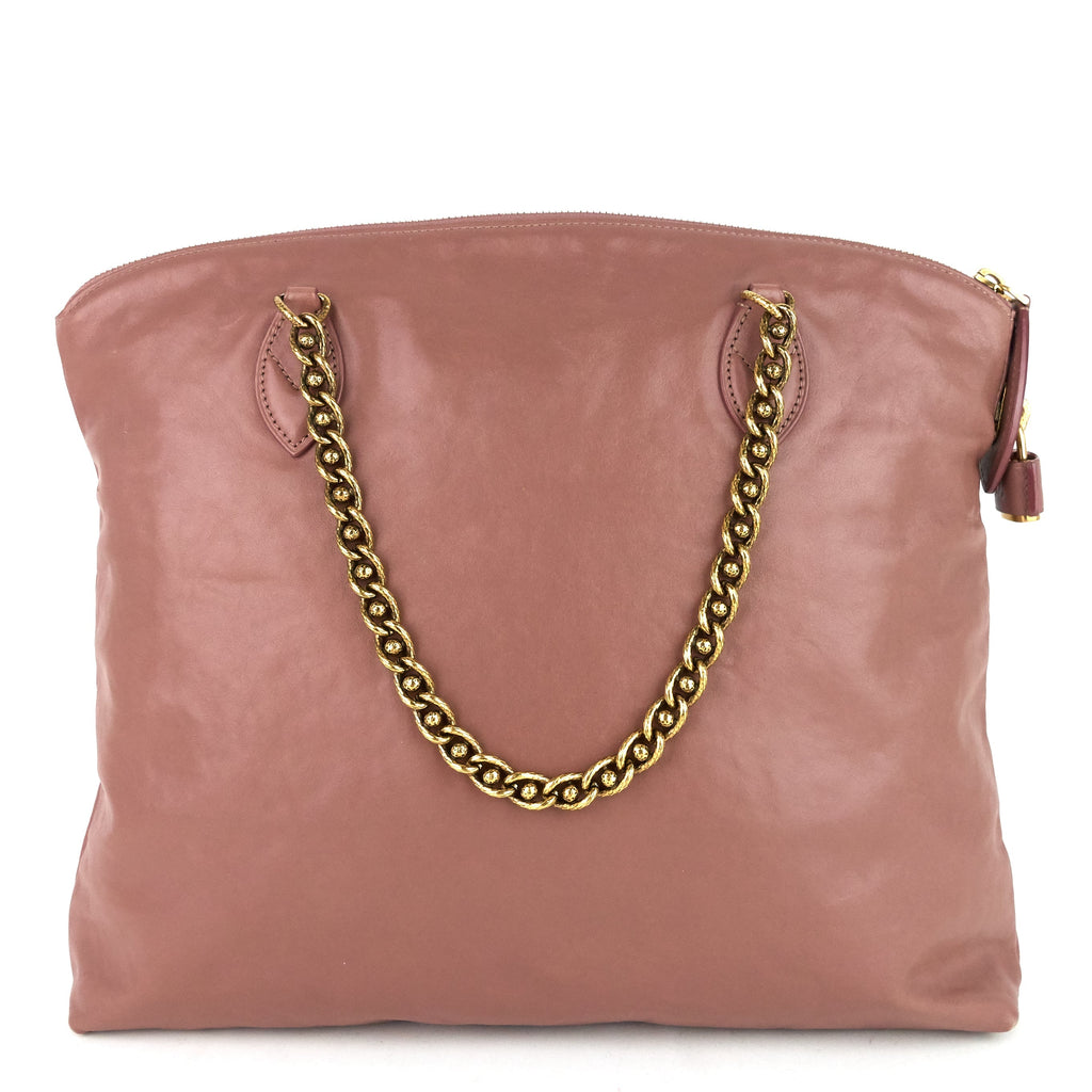 Louis Vuitto Cuir Boudoir Lockit Leather Chain Tote Bag